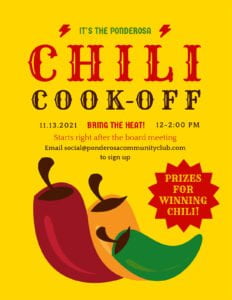 Home 2 Chili Cook Off Flyer