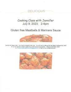 Home 4 Cooking Class with Jennifer