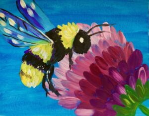 Sip and Paint<br> June 26<sup>th</sup> & July 9<sup>th</sup> 2 Bumble Bee in the Clover!