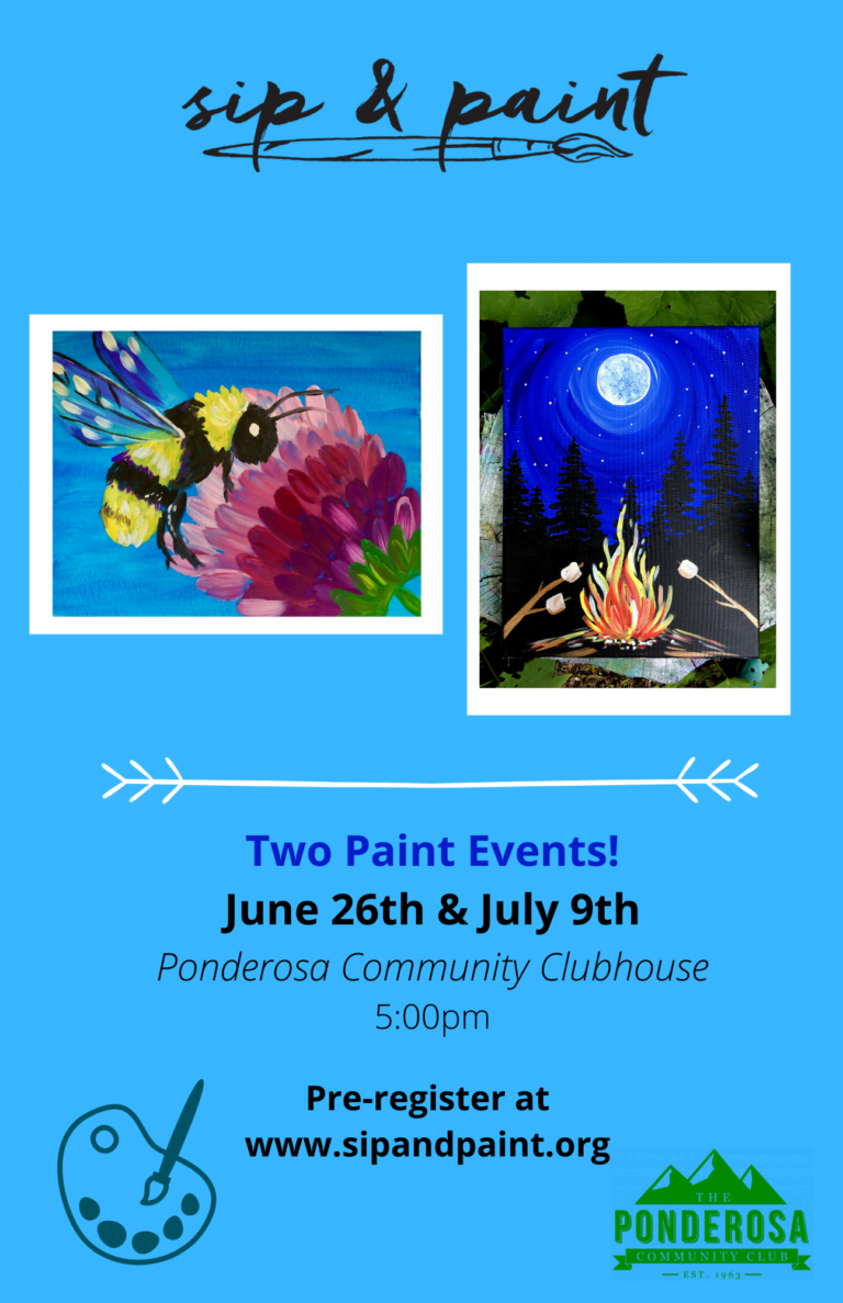 Sip and Paint<br> June 26<sup>th</sup> & July 9<sup>th</sup> 4 Sip and Paint
